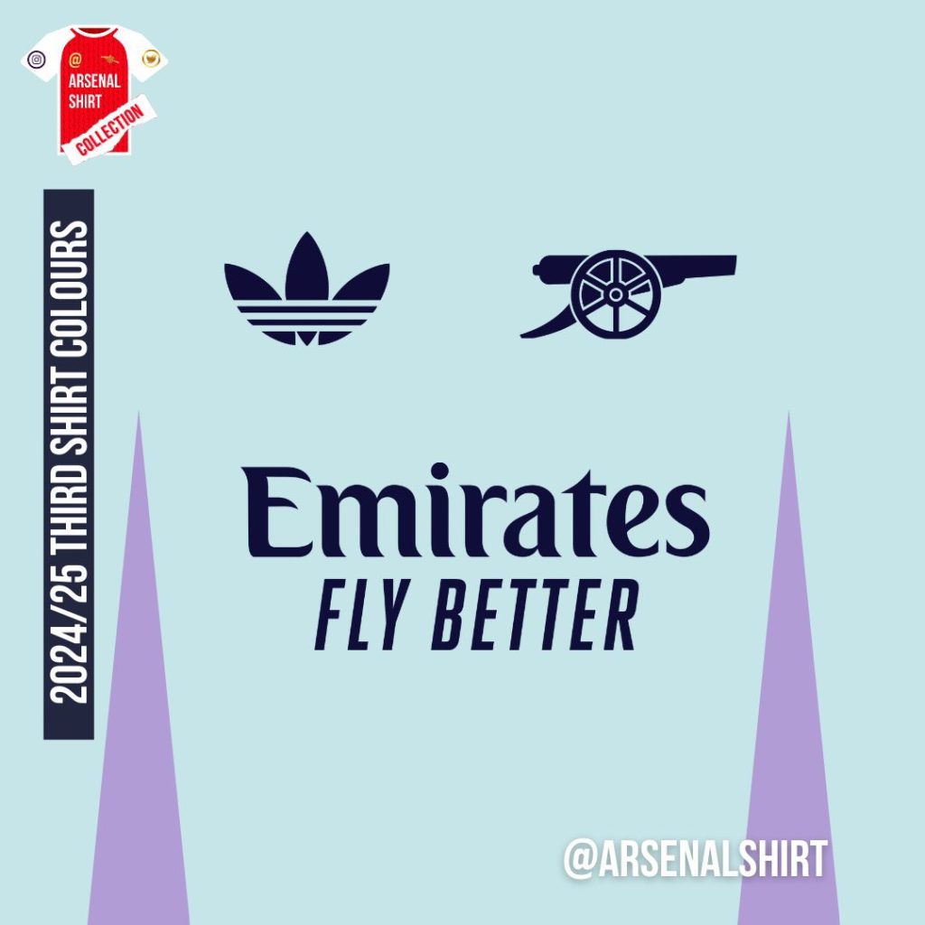 Arsenal 24/25 kit colours leak as rumours of 3rd US friendly appear 4 Arsenal third kit colours for 2024/25 (via @ArsenalShirt on Twitter)