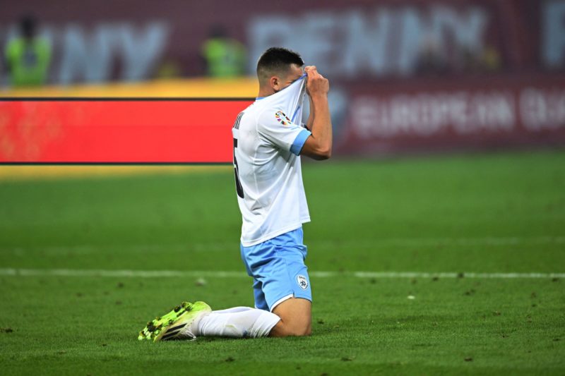 Arsenal front-runners for €8m Israeli starlet Oscar Gloukh 3 Israel's midfielder #15 Oscar Gloukh reacts after he missed a goal scoring opportunity during the UEFA EURO 2024 qualifying football match between Romania and Israel in Bucharest on September 9, 2023. (Photo by DANIEL MIHAILESCU/AFP via Getty Images)