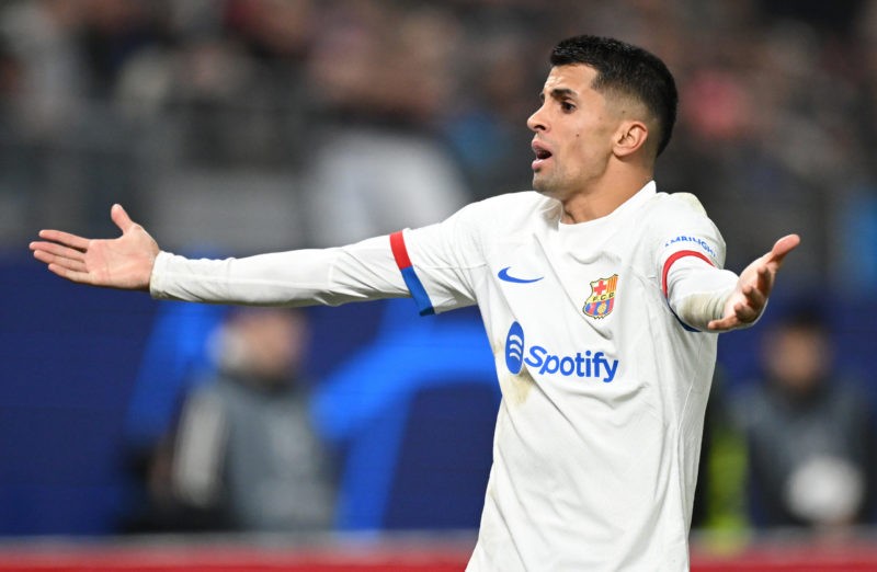 HAMBURG, GERMANY - NOVEMBER 07: João Cancelo of Barcelona in action during the UEFA Champions League match between FC Shakhtar Donetsk and FC Barce...