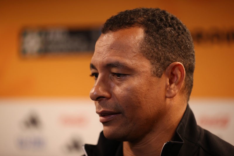 AUCKLAND, NEW ZEALAND - OCTOBER 21: Gilberto Silva speaks to the media ahead the FIFA Women's World Cup 2023 Final Tournament Draw at Aotea Centre ...