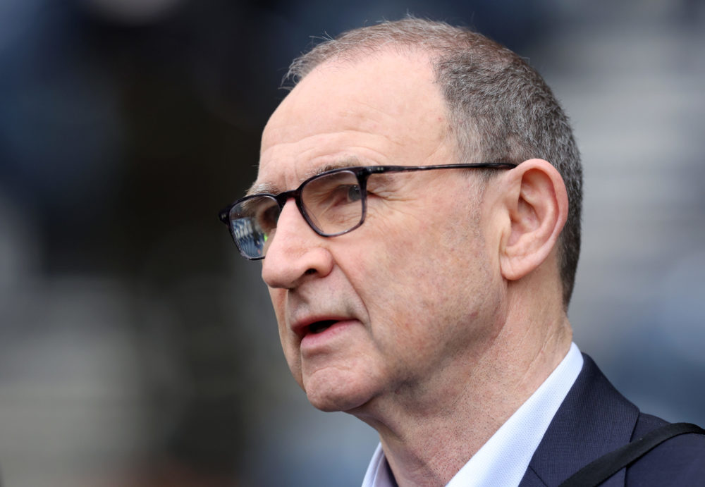 GLASGOW, SCOTLAND: Martin O'Neill, former Celtic manager looks on prior to the Scottish Cup Semi-Final match between Rangers and Celtic at Hampden ...