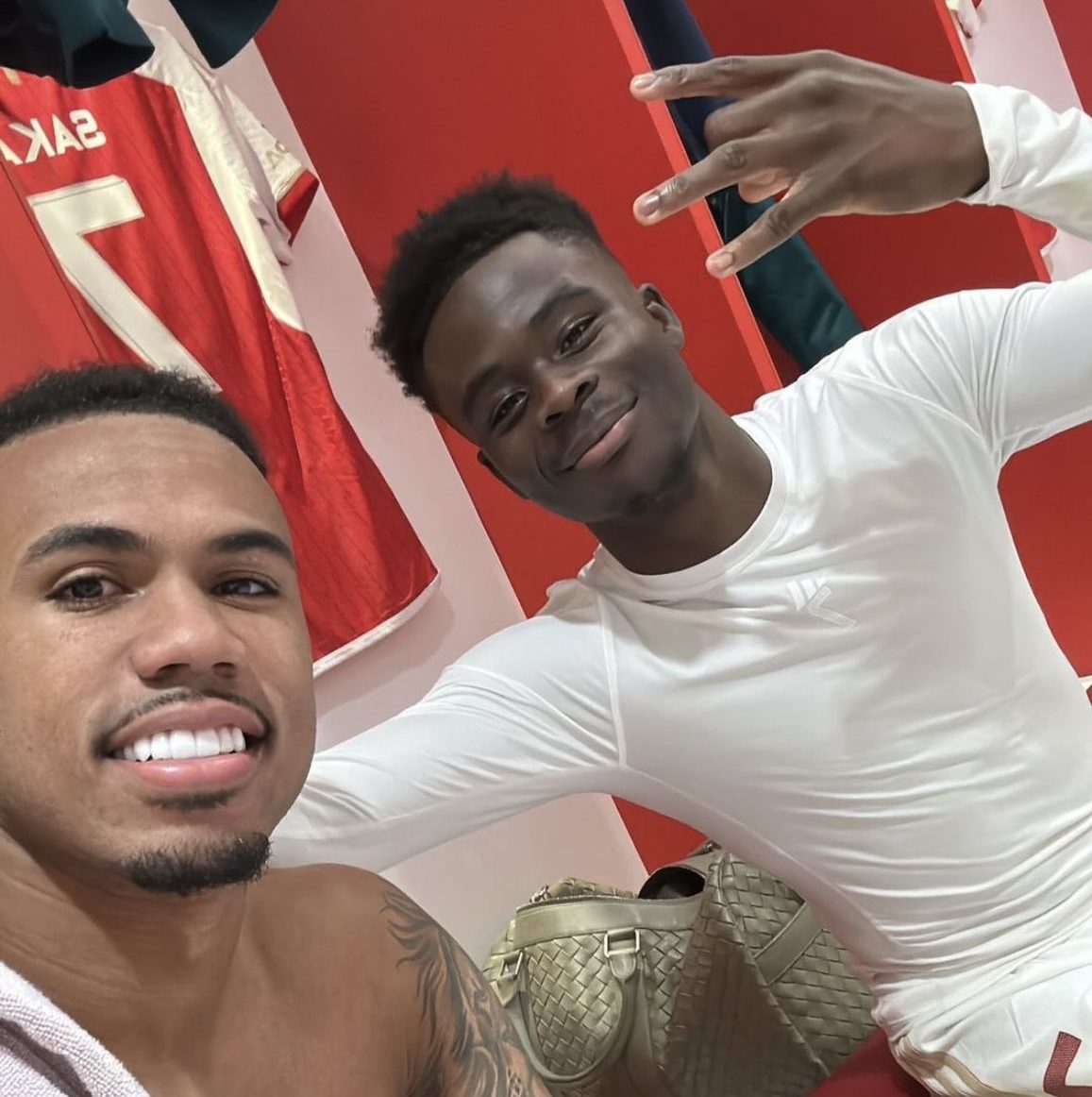 Gabriel Magalhaes on his Instagram story following Arsenal's win over RC Lens on November 29th, 2023