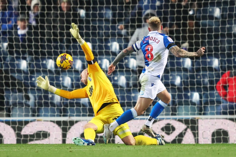 14-goal striker turned down Arsenal for Colchester 2 BLACKBURN, ENGLAND - NOVEMBER 29: Sammie Szmodics of Blackburn Rovers scores the team's second goal past John Ruddy of Birmingham City during the Sky Bet Championship match between Blackburn Rovers and Birmingham City at Ewood Park on November 29, 2023 in Blackburn, England. (Photo by Matt McNulty/Getty Images)