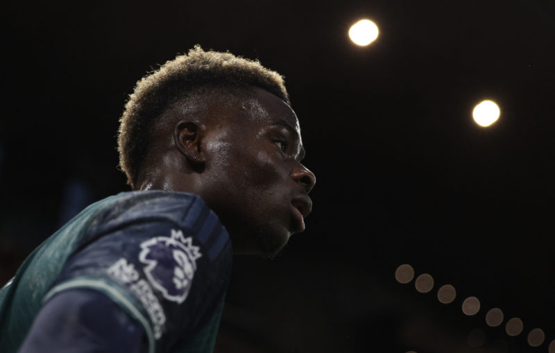 Arsenal's slide continues with Fulham defeat 3 Arsenal's English midfielder #07 Bukayo Saka prpares to take a corner kick during the English Premier League football match between Fulham and Arsenal at Craven Cottage in London on December 31, 2023. (Photo by ADRIAN DENNIS/AFP via Getty Images)