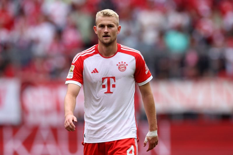 MUNICH, GERMANY - SEPTEMBER 23: Matthijs de Ligt of FC Bayern München looks on during the Bundesliga match between FC Bayern München and VfL Bochum...