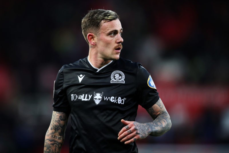 STOKE ON TRENT, ENGLAND - NOVEMBER 25: Sammie Szmodics of Blackburn Rovers looks on during the Sky Bet Championship match between Stoke City and Bl...