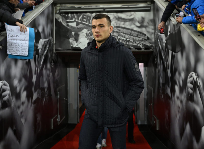LEVERKUSEN, GERMANY - NOVEMBER 20: Alessandro Buongiorno of Italy arrives before the UEFA EURO 2024 European qualifier match between Ukraine and It...