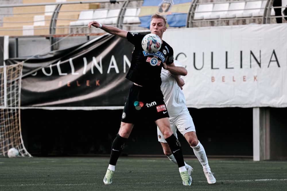 Mika Biereth playing for Sturm Graz (Photo via Sturm Graz on Twitter)