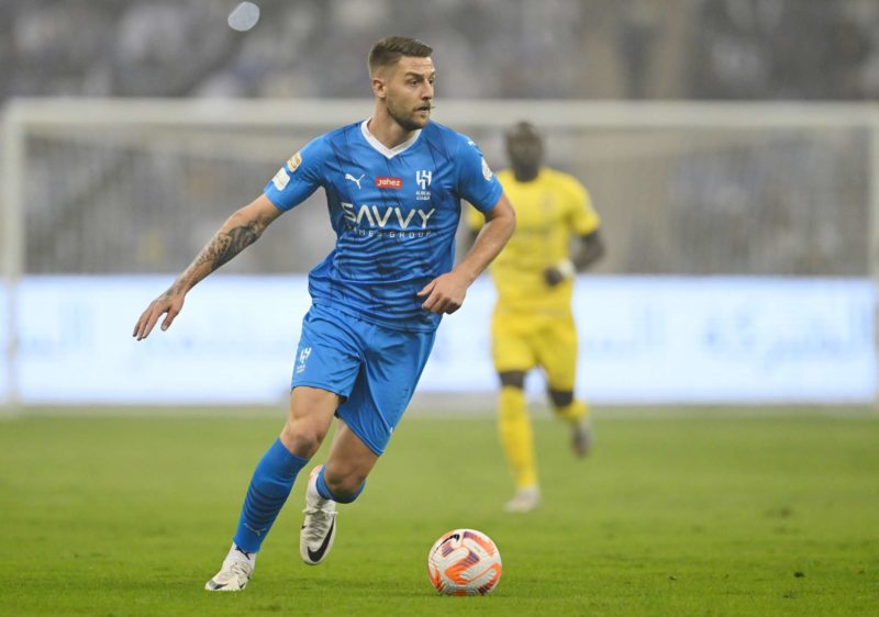RIYADH, SAUDI ARABIA - DECEMBER 01: Sergej Milinkovic-Savic of Al-Hilal in action during the Saudi Pro League match between Al-Hilal and Al-Nassr a...