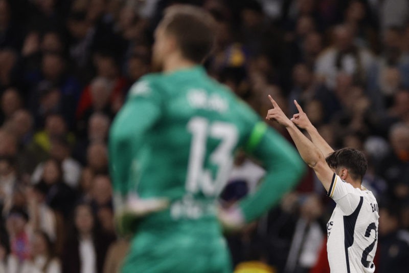 Arsenal target Brahim Diaz in potential Odegaard repeat 3 Real Madrid's Spanish forward #21 Brahim Diaz celebrates scoring the opening goal during the Spanish league football match between Real Madrid CF and Club Atletico de Madrid at the Santiago Bernabeu stadium in Madrid on February 4, 2024. (Photo by OSCAR DEL POZO/AFP via Getty Images)