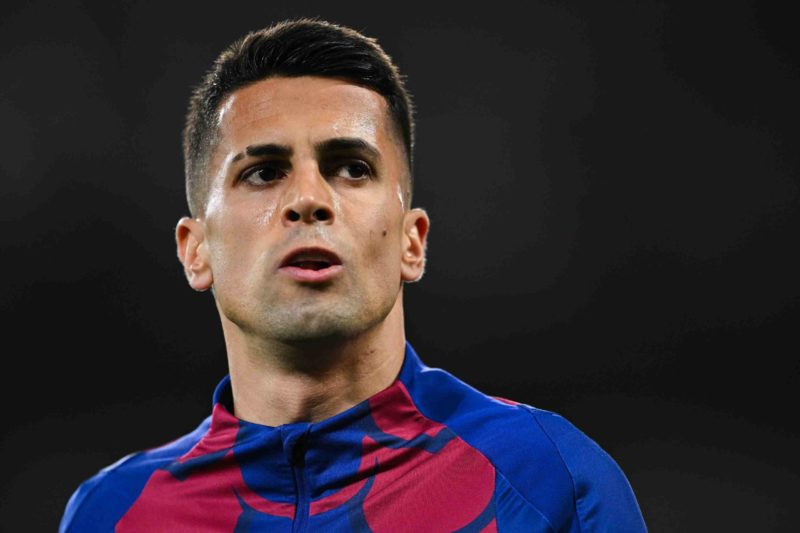 BARCELONA, SPAIN - MARCH 30: Joao Cancelo of FC Barcelona looks on prior to the LaLiga EA Sports match between FC Barcelona and UD Las Palmas at Es...