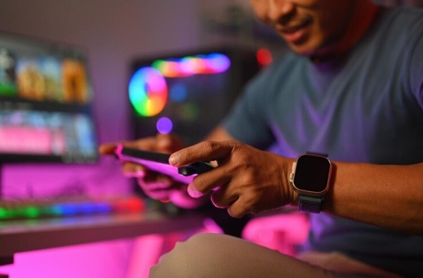 man playing with phone2
