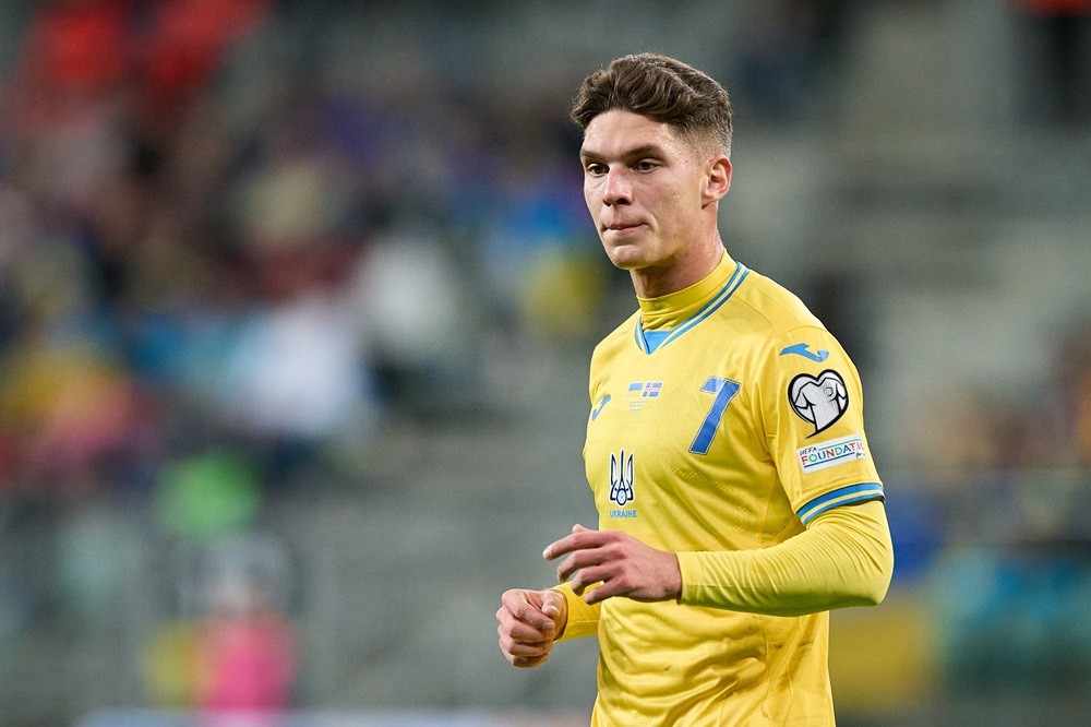 Arsenal linked with 21yo as club CEO confirms he'll leave this summer 4 WROCLAW, POLAND: Georgly Sudakov of Ukraine looks on during the UEFA EURO 2024 Play-Offs final match between Ukraine and Iceland at Tarczynski Arena on March 26, 2024. (Photo by Rafal Oleksiewicz/Getty Images)