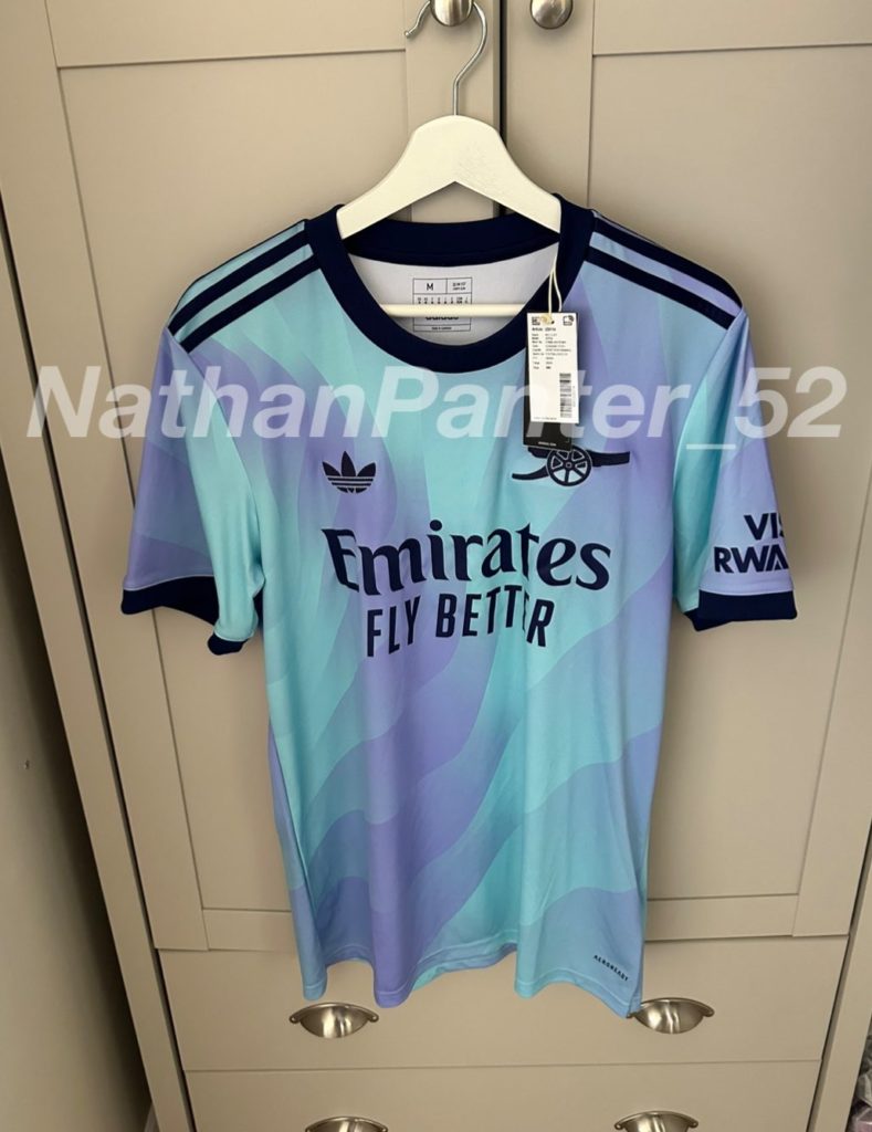 Leaked: Photos of Arsenal's new 2024-25 third kit 3 Arsenal 2024/25 Third Kit leak (Photo via @NathanPanter_52 on Twitter)