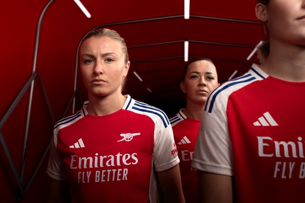 Arsenal's new home kit for the 2024/25 season (Photo via Arsenal.com)