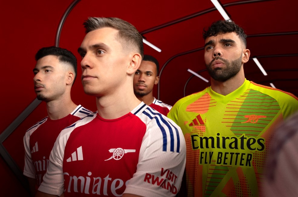 Arsenal's new home kit for the 2024/25 season (Photo via Arsenal.com)
