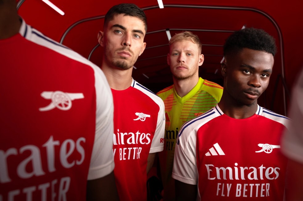 Arsenal's new home kit for the 2024/25 season (Photo via Arsenal.com)