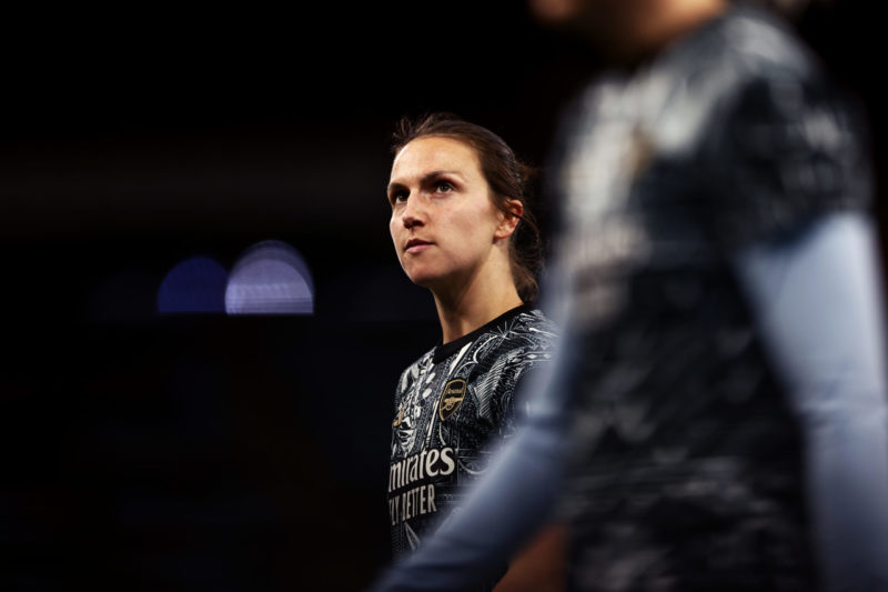 BIRMINGHAM, ENGLAND - MARCH 24: Lotte Wubben-Moy of Arsenal during the Barclays Women's Super League match between Aston Villa and Arsenal FC at Vi...