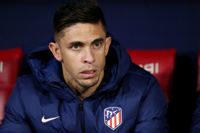 MADRID, SPAIN - JANUARY 31: Gabriel Paulista of Atletico Madrid looks on from the substitute bench prior to the LaLiga EA Sports match between Atle...