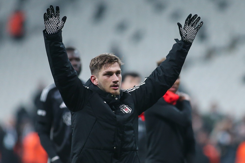 Arsenal scout £21.5m+ teenager for potential summer move 4 ISTANBUL, TURKEY: Semih Kilicsoy of Besiktas celebrates victory during the Ziraat Turkish Cup match between Besiktas and Konyaspor at Vodafone Park on February 28, 2024. (Photo by Ahmad Mora/Getty Images)