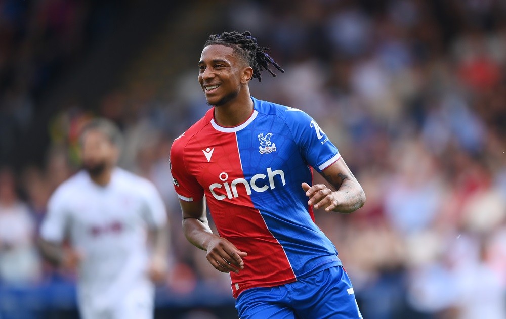 LONDON, ENGLAND: Michael Olise of Crystal Palace reacts during the Premier League match between Crystal Palace and Aston Villa at Selhurst Park on ...