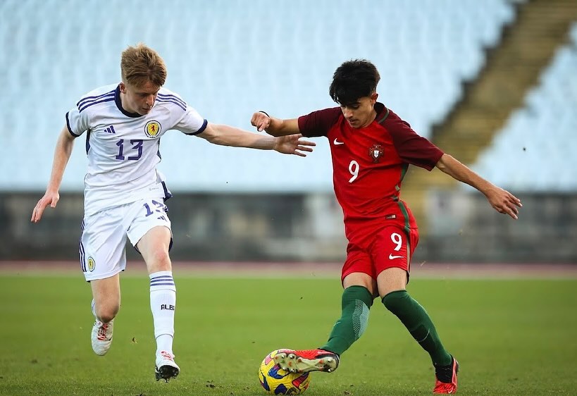 Scottish youngster turns down Celtic & Rangers for Arsenal 4 Callan Hamill playing for the Scotland u15s (Photo via Hamill on Instagram)