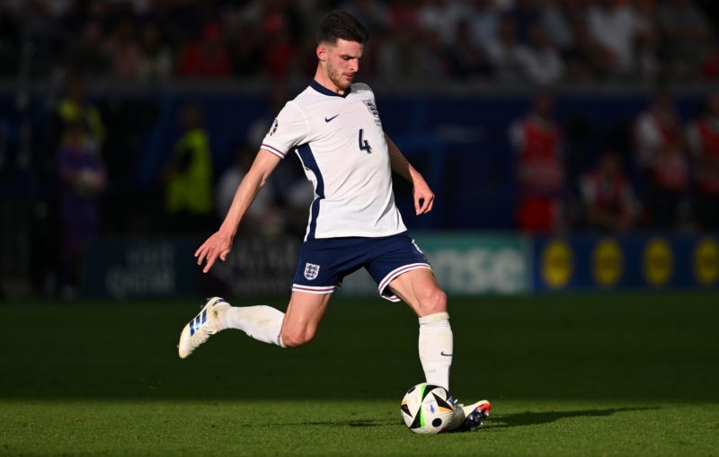 "We are all so desperate": Declan Rice makes England plea 2 FRANKFURT AM MAIN, GERMANY - JUNE 20: England player Declan Rice in action during the UEFA EURO 2024 group stage match between Denmark and England at Frankfurt Arena on June 20, 2024 in Frankfurt am Main, Germany. (Photo by Stu Forster/Getty Images)