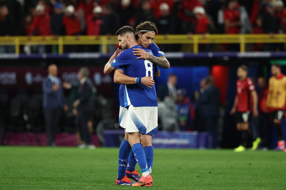 October fixtures & results for Arsenal’s 11 internationals 3 Italy's Jorginho and Riccardo Calafiori celebrate after winning the UEFA Euro 2024 Group B football match between Italy and Albania at the BVB Stadion in Dortmund on June 15, 2024. (Photo by FRANCK FIFE / AFP)