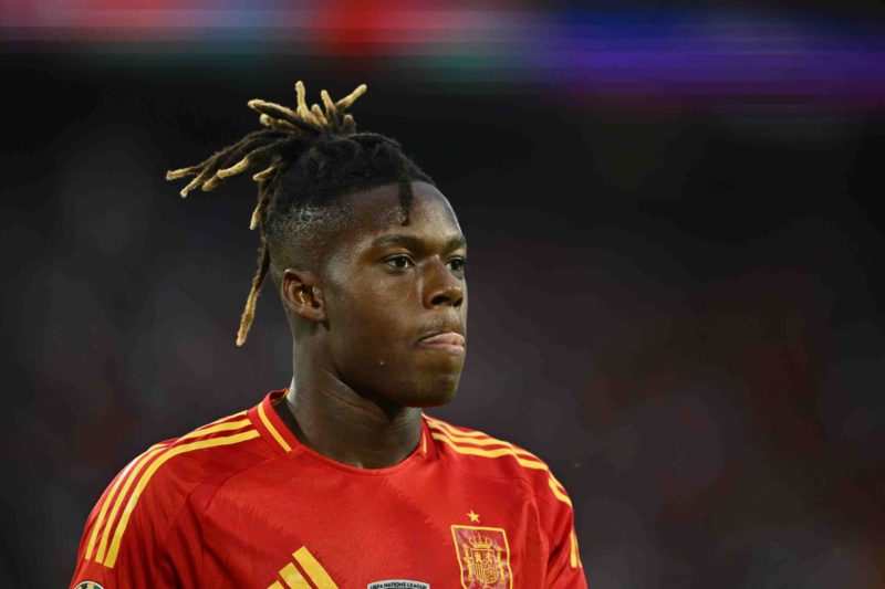 COLOGNE, GERMANY - JUNE 30: Nico Williams of Spain during the UEFA EURO 2024 round of 16 match between Spain and Georgia at Cologne Stadium on June...