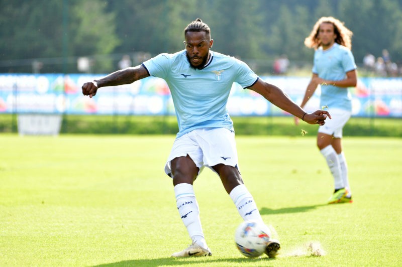 AURONZO DI CADORE, ITALY - JULY 18: Nuno Tavares of SS Lazio in action during the pre-season friendly match between SS Lazio v Trapani on July 18, ...