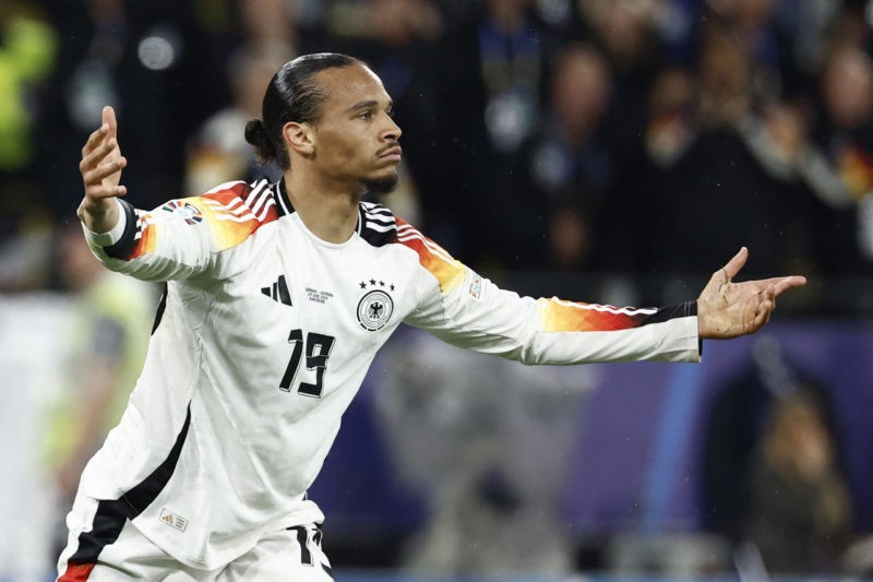 TOPSHOT - Germany's midfielder #19 Leroy Sane reacts during the UEFA Euro 2024 round of 16 football match between Germany and Denmark at the BVB St...