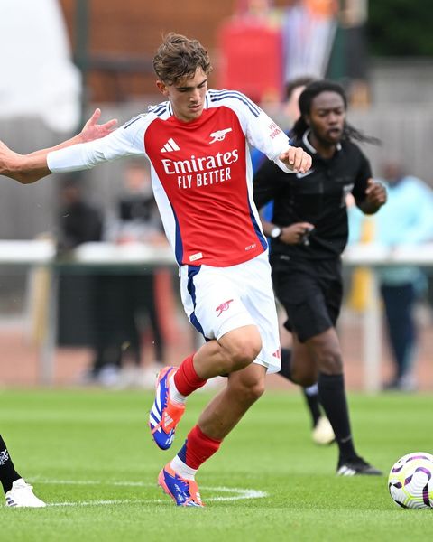 Max Dowman playing for the Arsenal academy (Photo via Dowman on Instagram)