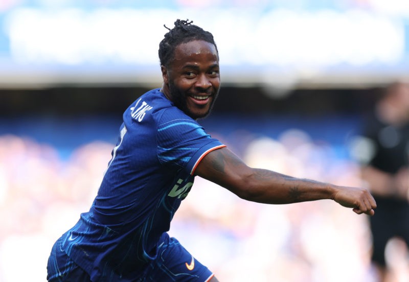 LONDON, ENGLAND - AUGUST 11: Raheem Sterling of Chelsea in action during the pre-season friendly match between Chelsea and FC Internazionale at Sta...