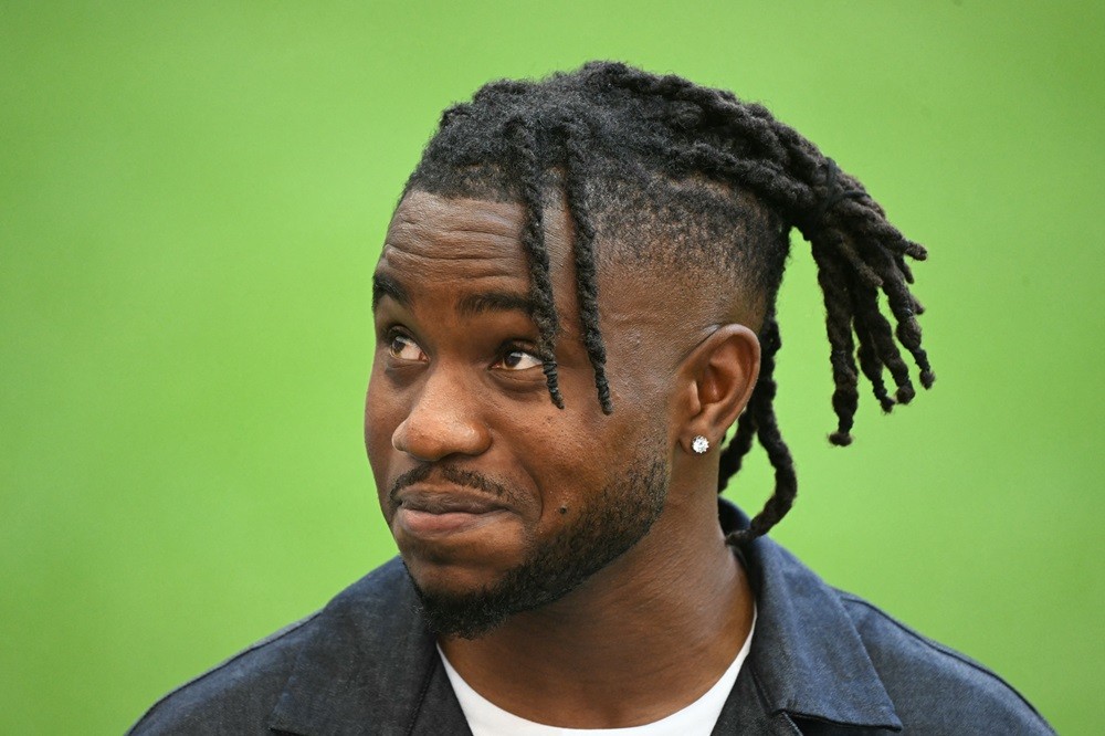 Atalanta's Ademola Lookman attends a training session on the eve of the UEFA Super Cup football match Real Madrid v Atalanta Bergamo in Warsaw, Pol...