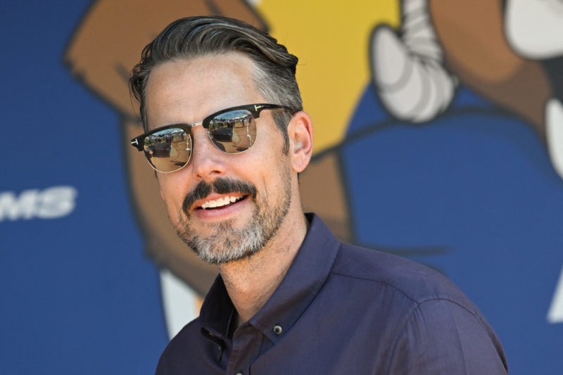 Josh Kroenke looks on during the "Football Meets Football" Youth Clinic at the LA Rams NFL training camp on the Loyola Marymount University (LMU) c...