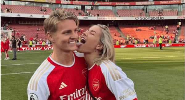 Martin Odegaard and Helene Spilling