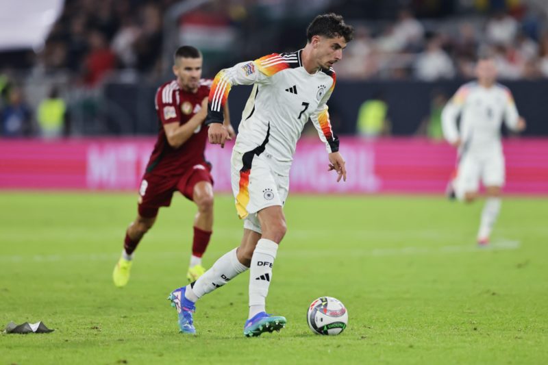 DUESSELDORF, GERMANY - SEPTEMBER 07: Kai Havertz of Germany runs with the ball during the UEFA Nations League 2024/25 League A Group A3 match betwe...