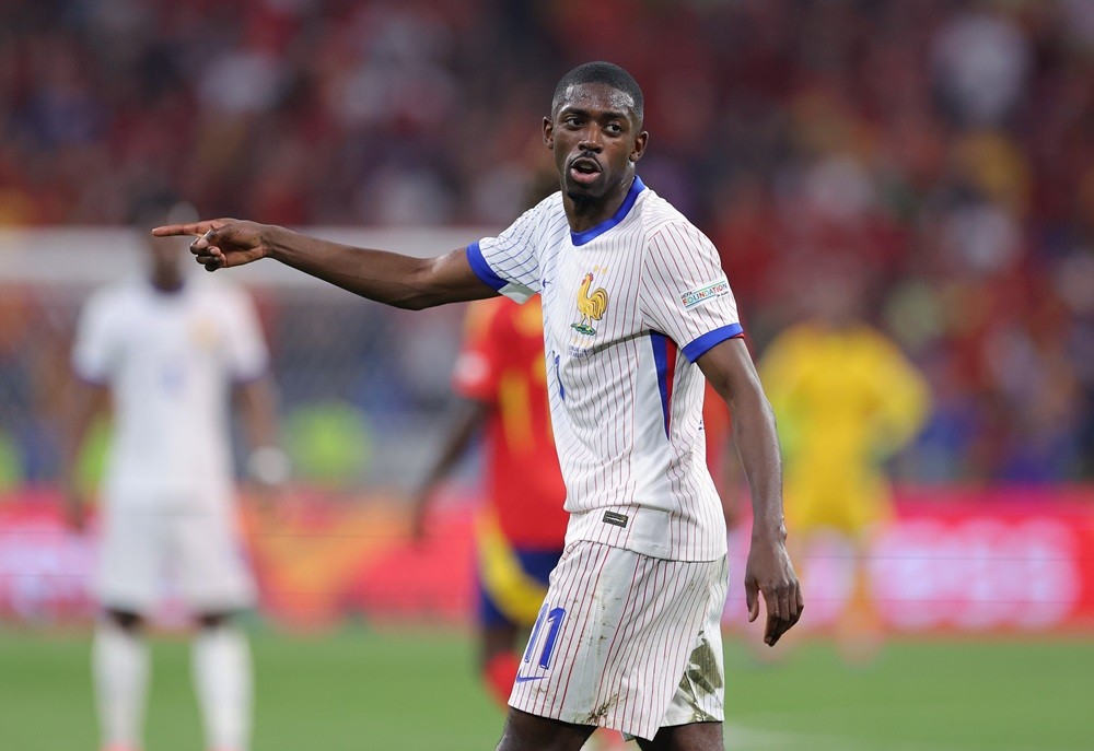 MUNICH, GERMANY: Ousmane Dembele of France during the UEFA EURO 2024 semi-final match between Spain and France at Munich Football Arena on July 09,...