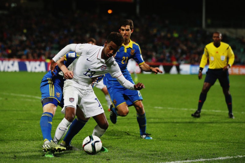 Former Arsenal wonderkid has contract terminated 7 AUCKLAND, NEW ZEALAND - JUNE 05: Gedion Zelalem of USA makes a break during the FIFA U-20 World Cup New Zealand 2015 Pool A match between Ukraine and the United States of America at North Harbour Stadium on June 5, 2015 in Auckland, New Zealand. (Photo by Hannah Peters/Getty Images)