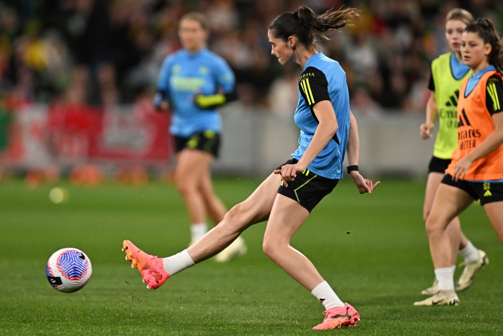 Freya Godfrey leaves Arsenal 2 MELBOURNE, AUSTRALIA - MAY 23: Freya Godfrey of Arsenal in action during a Arsenal Women Press Conference & Training Session at AAMI Park on May 23, 2024 in Melbourne, Australia. (Photo by Daniel Pockett/Getty Images)