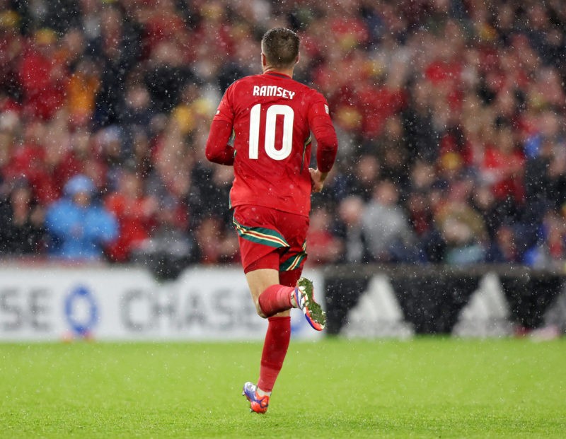 Former Gunner advised against player-coach role 2 CARDIFF, WALES - SEPTEMBER 06: Aaron Ramsey of Wales leaves the field whilst being substituted during the UEFA Nations League 2024/25 League B Group B4 match between Wales and Türkiye at Cardiff City Stadium on September 06, 2024 in Cardiff, Wales. (Photo by Ryan Hiscott/Getty Images)