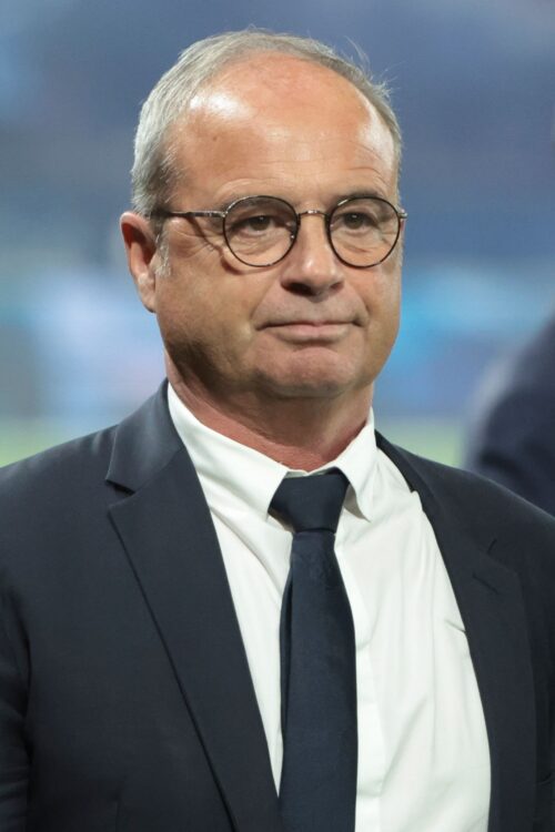 PARIS, FRANCE: PSG manager Luis Campos following the Ligue 1 football match between Paris Saint-Germain (PSG) and Montpellier HSC (MHSC) at Parc de...