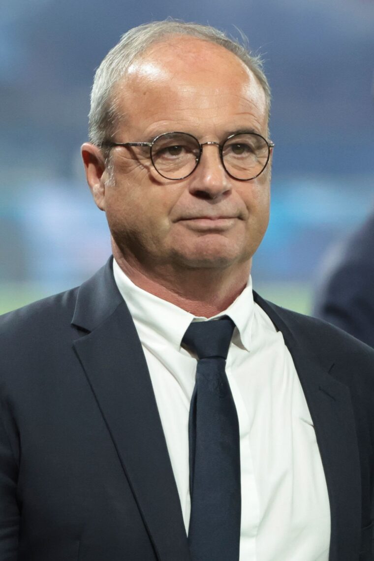 PARIS, FRANCE: PSG manager Luis Campos following the Ligue 1 football match between Paris Saint-Germain (PSG) and Montpellier HSC (MHSC) at Parc de...