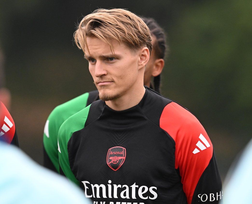 Martin Ødegaard back in training with Arsenal (Photo via Arsenal.com)