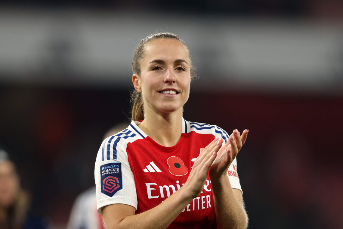 LONDON, ENGLAND - NOVEMBER 08: Lia Walti of Arsenal acknowledges the fans following the Barclays Women's Super League match between Arsenal and Bri...