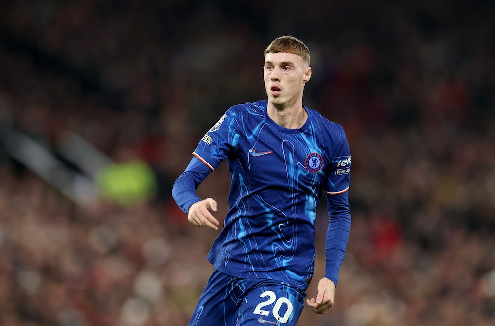 MANCHESTER, ENGLAND: Chelsea's Cole Palmer during the Premier League match between Manchester United FC and Chelsea FC at Old Trafford on November ...