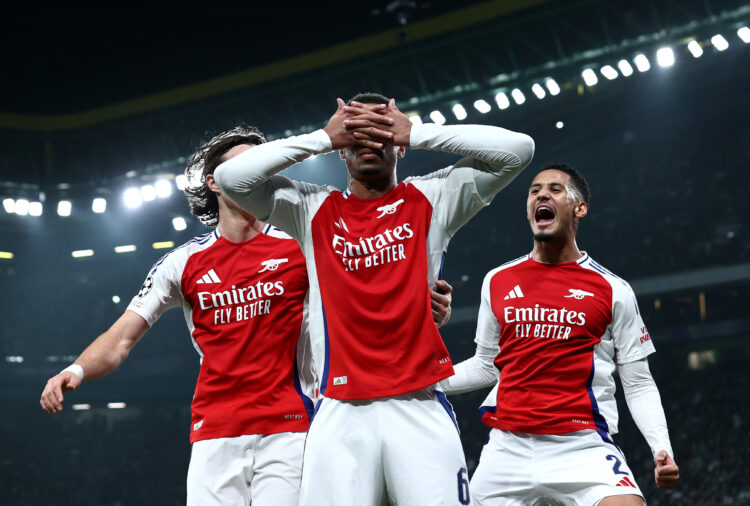 LISBON, PORTUGAL - NOVEMBER 26: a during the UEFA Champions League 2024/25 League Phase MD5 match between Sporting Clube de Portugal and Arsenal FC...