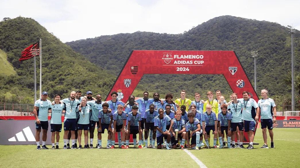 Arsenal's u17 side at the Flamengo Adidas Cup (Photo via Arsenal.com)