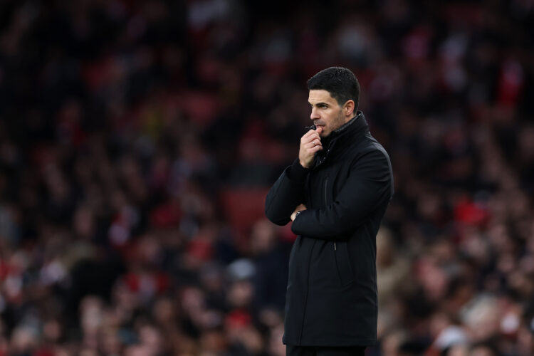 LONDON, ENGLAND - DECEMBER 14: Mikel Arteta, Manager of Arsenal reacts during the Premier League match between Arsenal FC and Everton FC at Emirate...