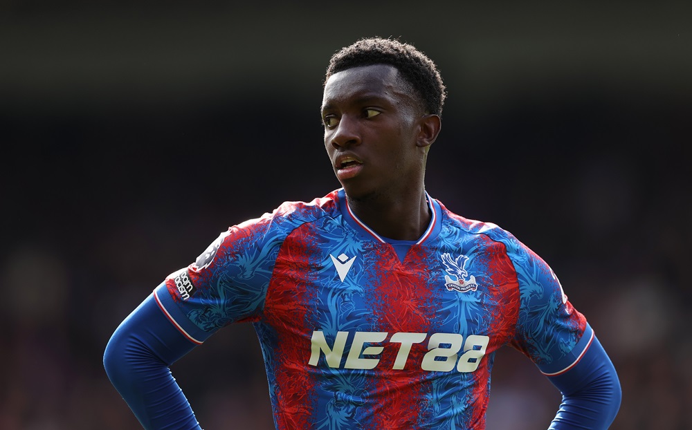 LONDON, ENGLAND: Eddie Nketiah of Palace during the Premier League match between Crystal Palace FC and Liverpool FC at Selhurst Park on October 05,...